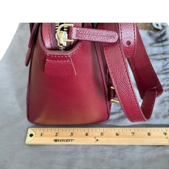 Senreve Mini Maestra Bag Chianti Leather Tote Backpack Crossbody Satchel Red main image 7